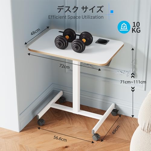 【色:ホワイト_サイズ:幅60cm】YeTom 机 pcデスク ミニ コンパクト 色:ホワイト_サイズ:幅60cm】YeTom 机 pcデスク ミニ コンパクトの通販