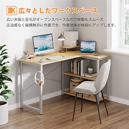 ODK ゲーミングデスク L字 パソコンデスク 幅110 デスク desk 机 pc