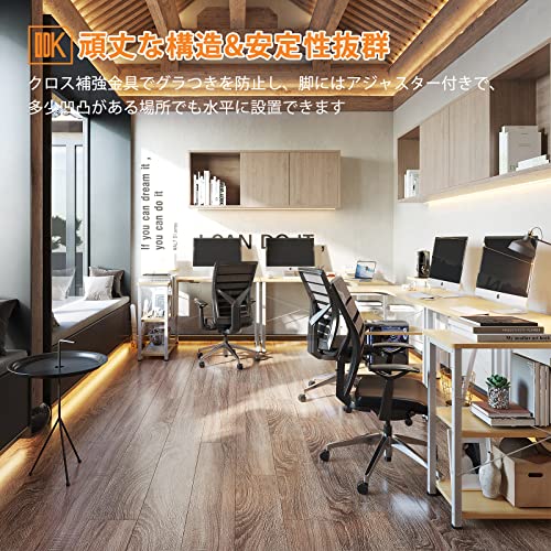 ODK ゲーミングデスク L字 パソコンデスク 幅110 デスク desk 机 pc