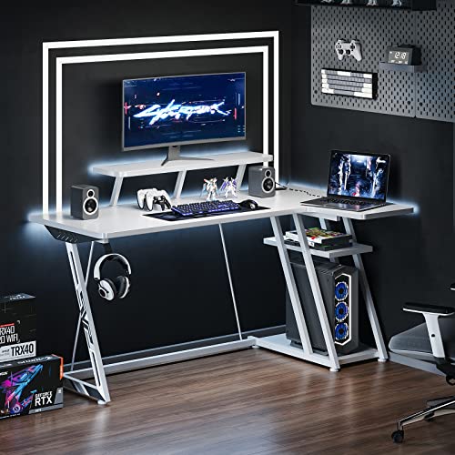 ODK ゲーミングデスク L字 パソコンデスク 幅110 デスク desk 机 pc