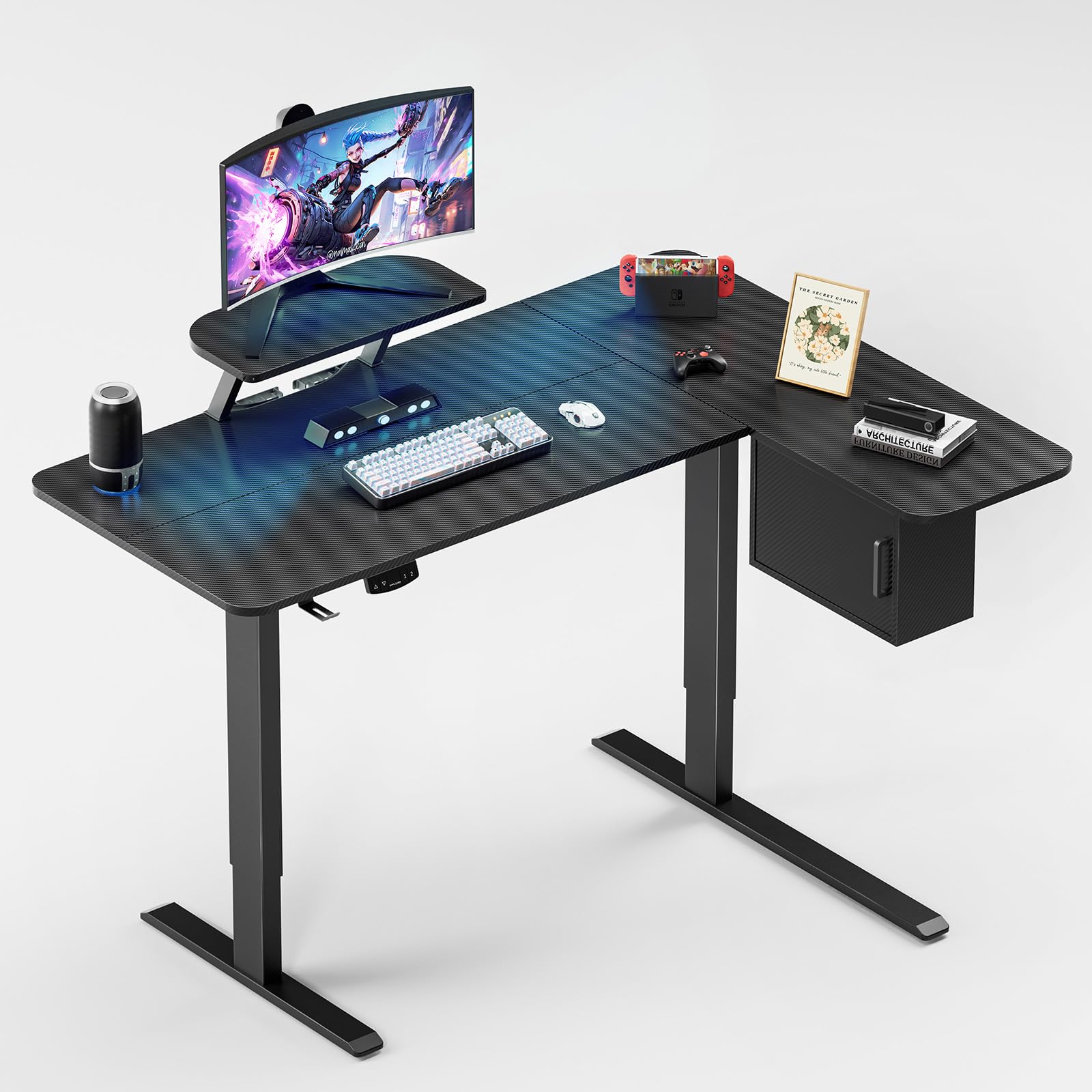 【新品未開封】Cubicubi 昇降デスク CubiCubi 昇降デスク 100cm×60cm 電動スタンディングデスク