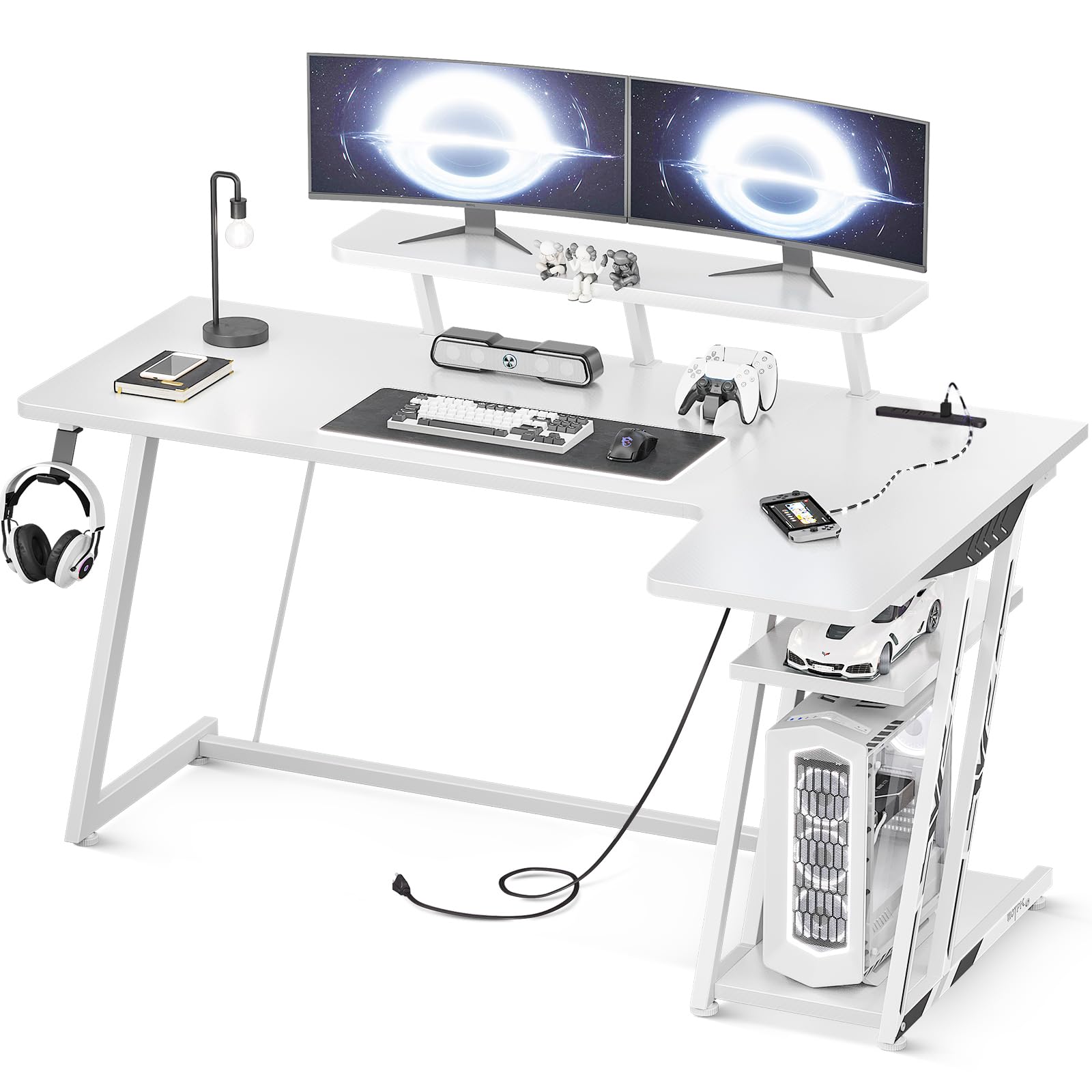 ODK ゲーミングデスク L字 パソコンデスク 幅110 デスク desk 机 pc
